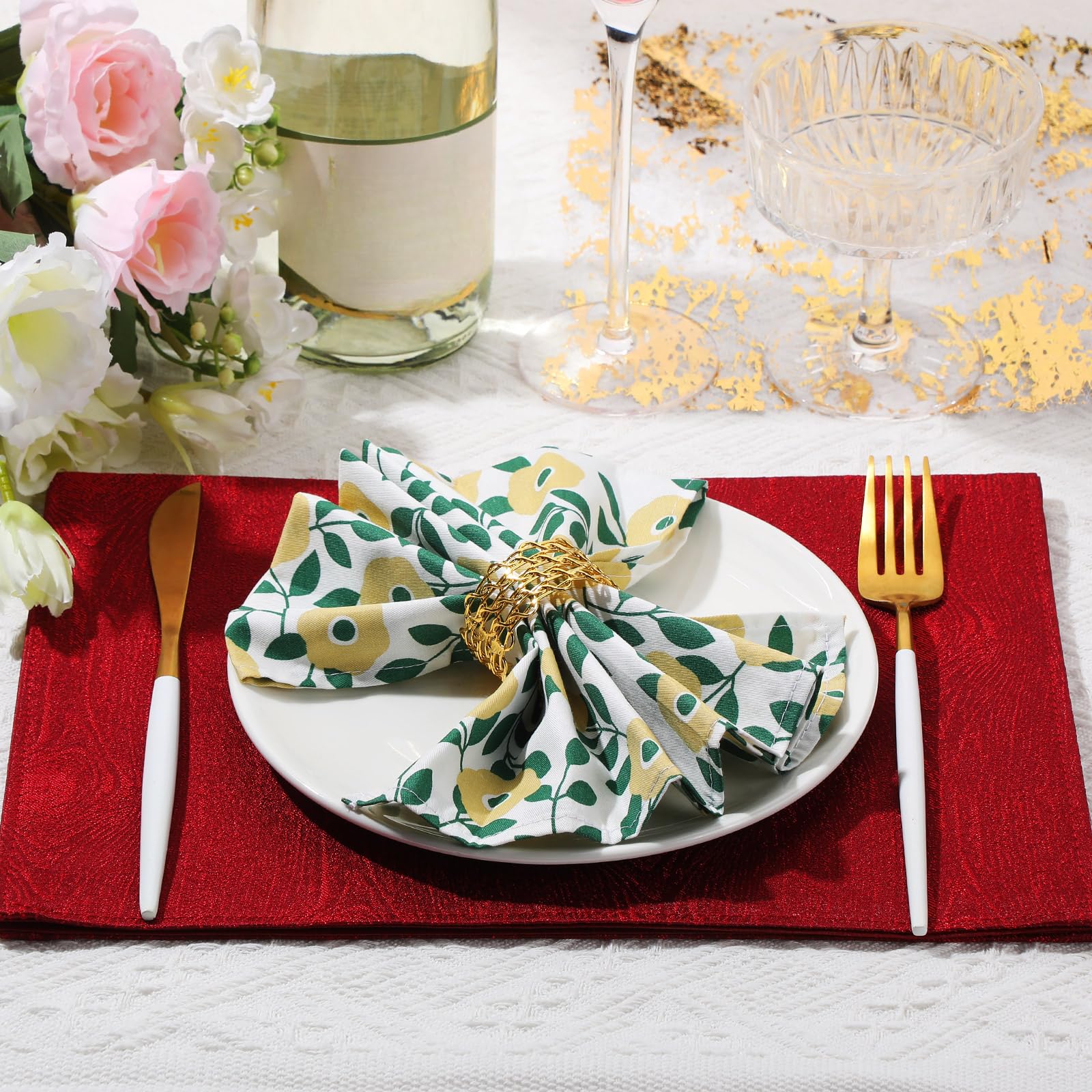 Oud roze katoenen servetten huren bij Table Moments