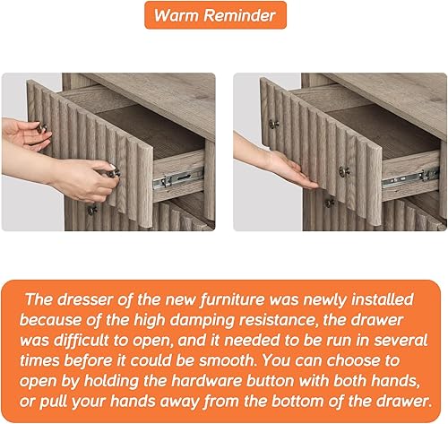 Miniatura 4 de WAMPAT Paquete de 2 mesas auxiliares modernas, mesa auxiliar rectangular con cajones de almacenamiento deslizantes, mesa central con patas de madera