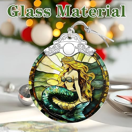 Miniatura 4 de Adorno de cristal de sirena, adornos de Navidad, decoración de árbol de Navidad, decoración navideña, relleno de calcetines, idea de regalo, regalos