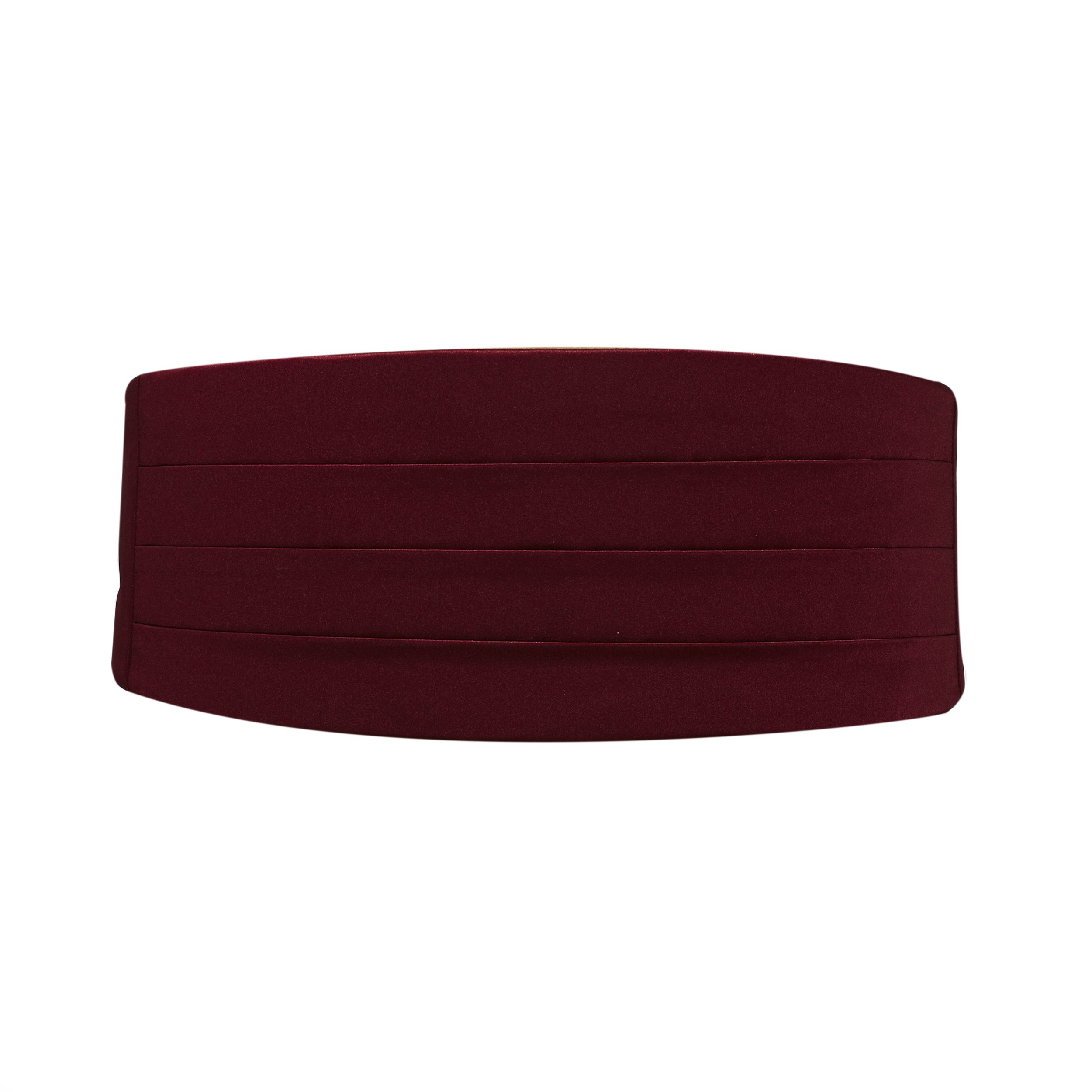 Burgundy Satin Mens Cummerbund-image-17
