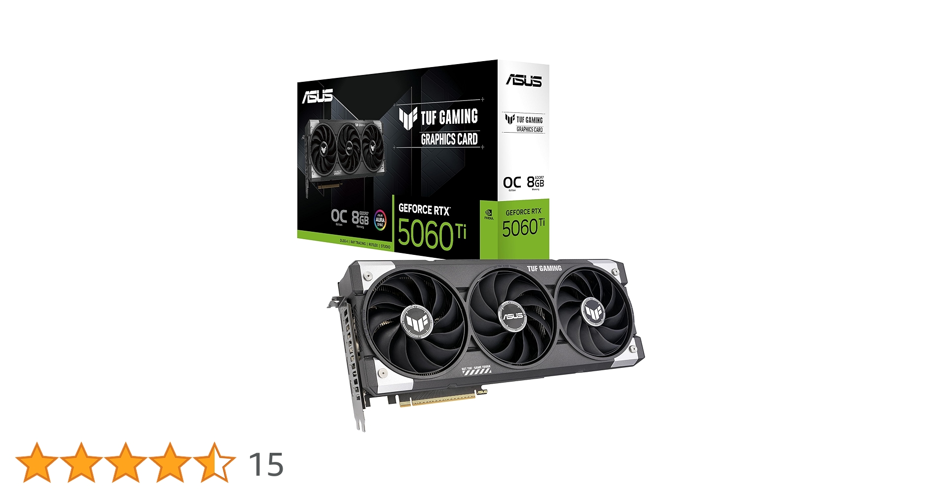 グラフィックボード・グラボ・ビデオカード ASUS TUF GAMING GeForce RTX 5060 Ti 16GB ASUS TUF Gaming GeForce RTX™ 5060 Ti 16GB GDDR7 OC Edition