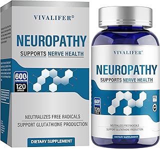 Nerve Savior for Neuropathy, 120 Capsules with 600mg Alpha Lipoic Acid, Benfotiamine & B12, for Discomfort in Feet, Hands, Legs, Back & Neck