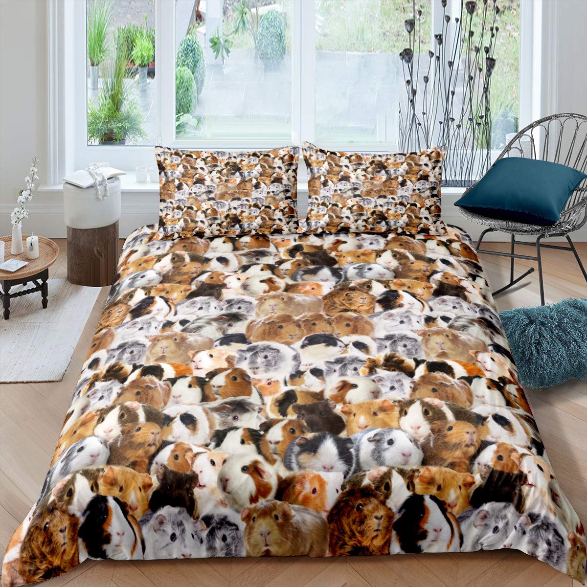 Kids Guinea Pig Duvet Cover Children Cute Cavy Funny Bedding