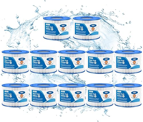 Miniatura 8 de Paquete de 12 filtros tipo VI. Cartucho de repuesto para filtro de bañera de hidromasaje y spa. Compatible con Coleman SaluSpa 90353E, 58323E,