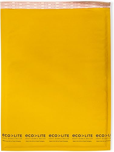 IPG Eco-lite #0 ELSS0 Golden Kraft - Sobres de burbujas autosellables, 6.5 x 10 pulgadas (caja de 250)