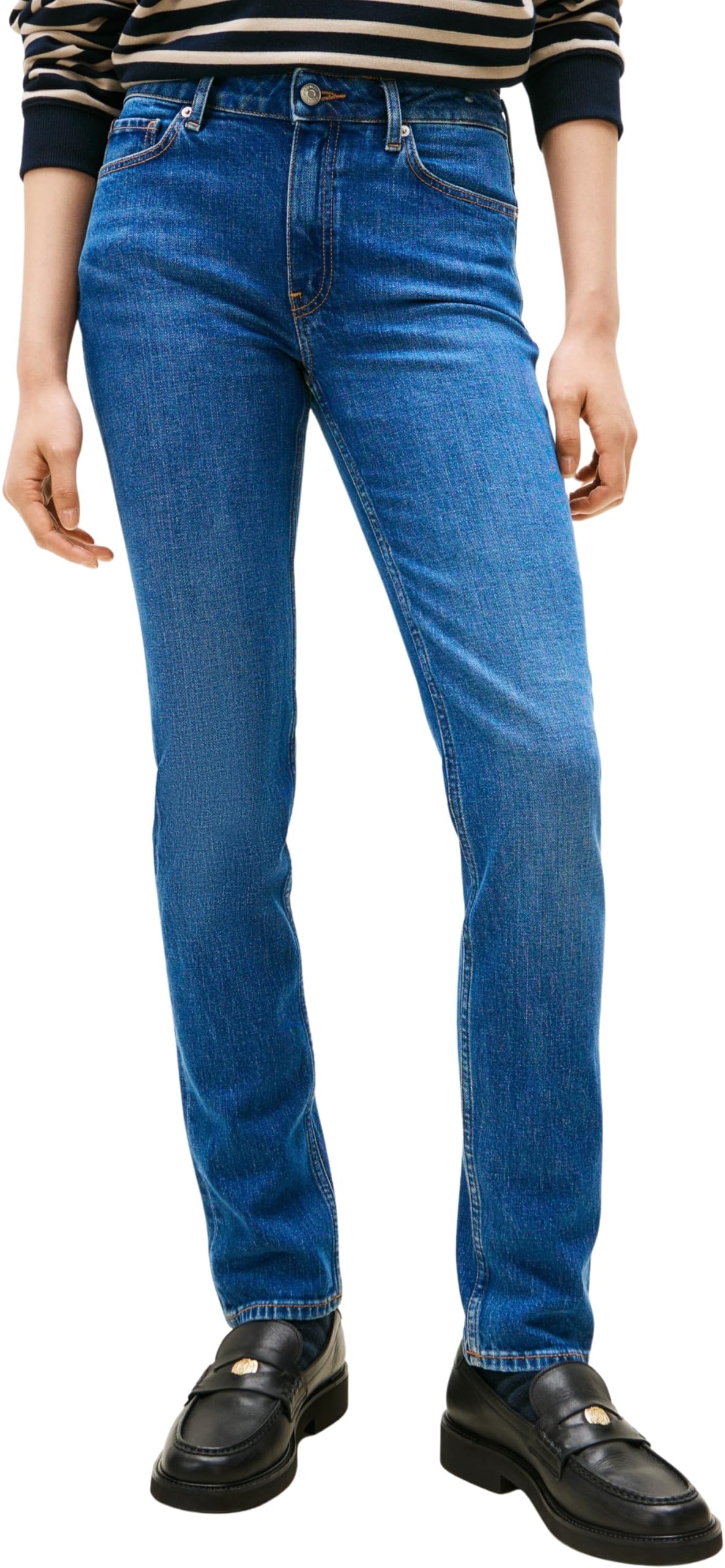 Tommy Hilfiger Women's Flo Slim Fit Jeans, Blue (Flo), 28W/27L