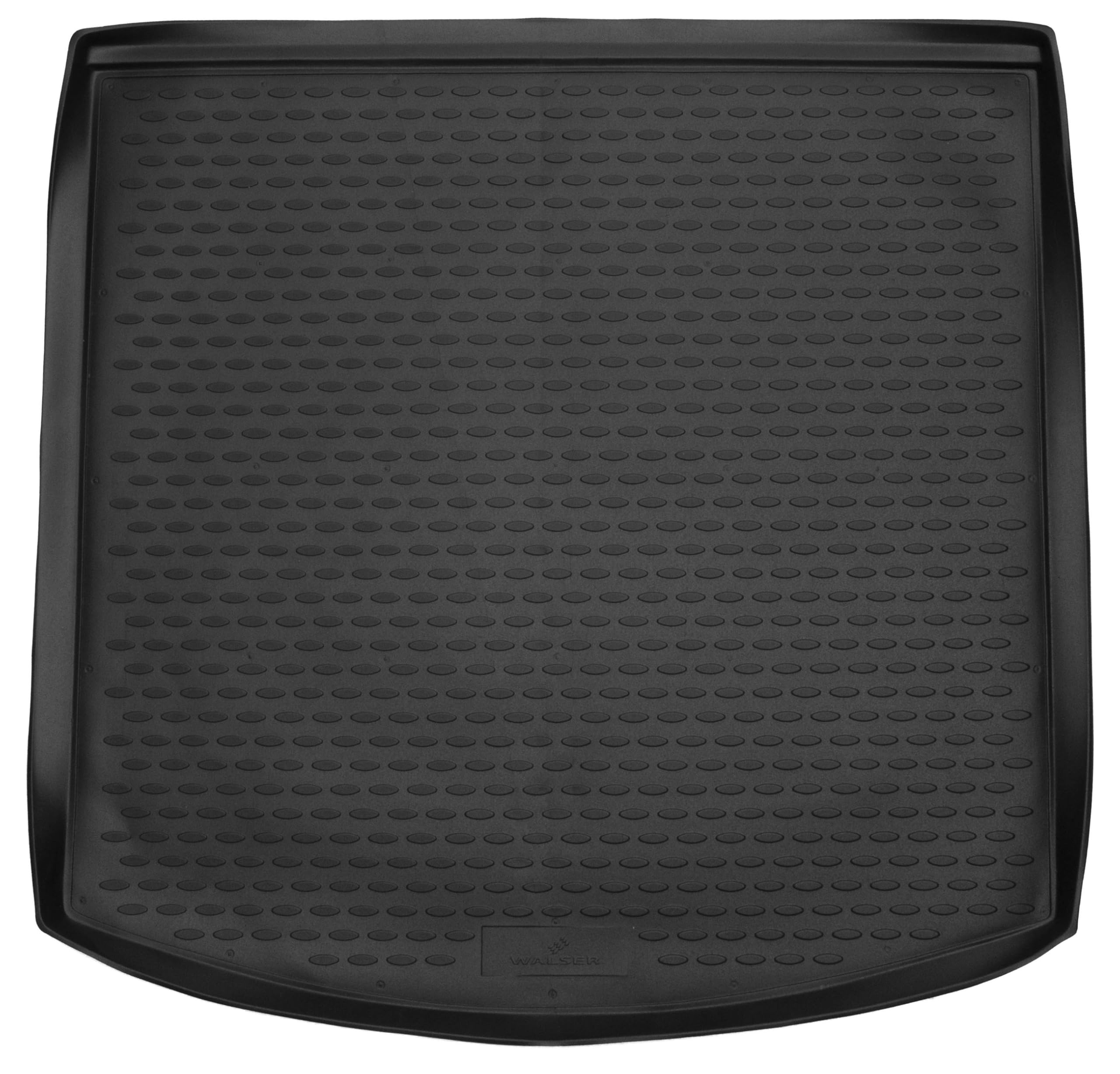 WALSER XTR mata do bagażnika do VW Touran 2003-2015 7 siedzeń, 3. rząd złożona, długa mata, w 100% dopasowana mata antypoślizgowa, gumowa mata do samochodu, mata ochronna do bagażnika, gumowe maty