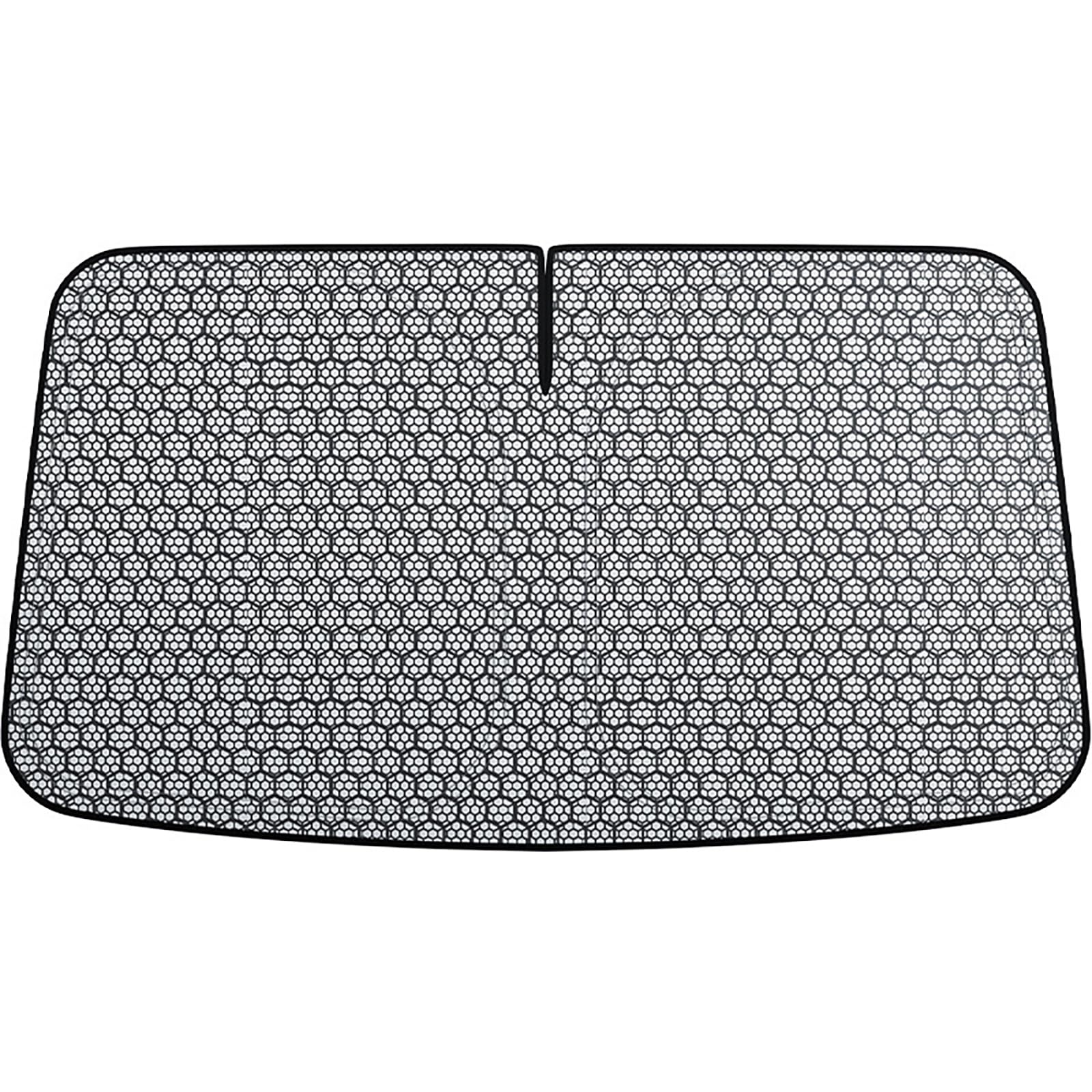 JSZDCVYBL Car Windscreen Sun Shade for Toyota Prius 1997-2024 2025 NHW10-ZVW50 ZVW51, Honeycomb Graphene Ice Silk Sunshade, Titanium Silver Reflective Front Window Cover, Mirror Cut-out, Twist Fold