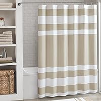 Vista 24 de Cortina Madison Park Spa Waffle de ducha con tela combinada y tratamiento 3M Scotchgard para control de humedad, decoración moderna para el baño