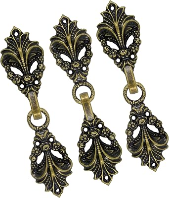 bezelry 6 Pairs Arabesque Flower Garland Sew On Cape or Cloak Clasp Fasteners. 70mm Fastened.
