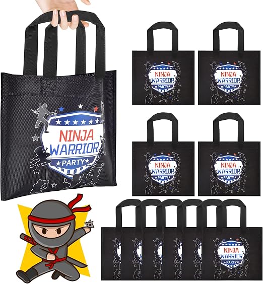 SMAODSGN 12 Pieces Ninja Warrior Party Favor Bags Ninja