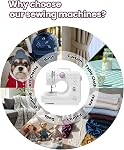 This lightweight Sewing machine is designed for convenience and versatility. Sewing Machine for Beginners,Portable 12 Built-in Stitches,(High-Low Speeds),505UJH.DC Power Supply Method.