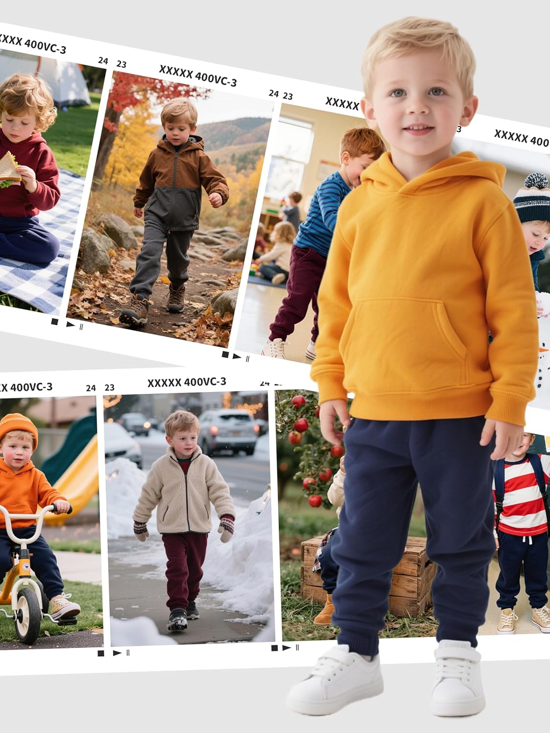 3 Pack Fleece Toddler Boys Sweatpants Kids Joggers Soft Cotton Toddler Boys Girls Sweatpants with Pocket Drawstring - Image 6