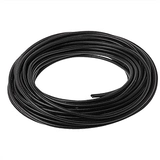 Panduit CLT75F-C20 Slit Wall Corrugated Loom Tubing, Black