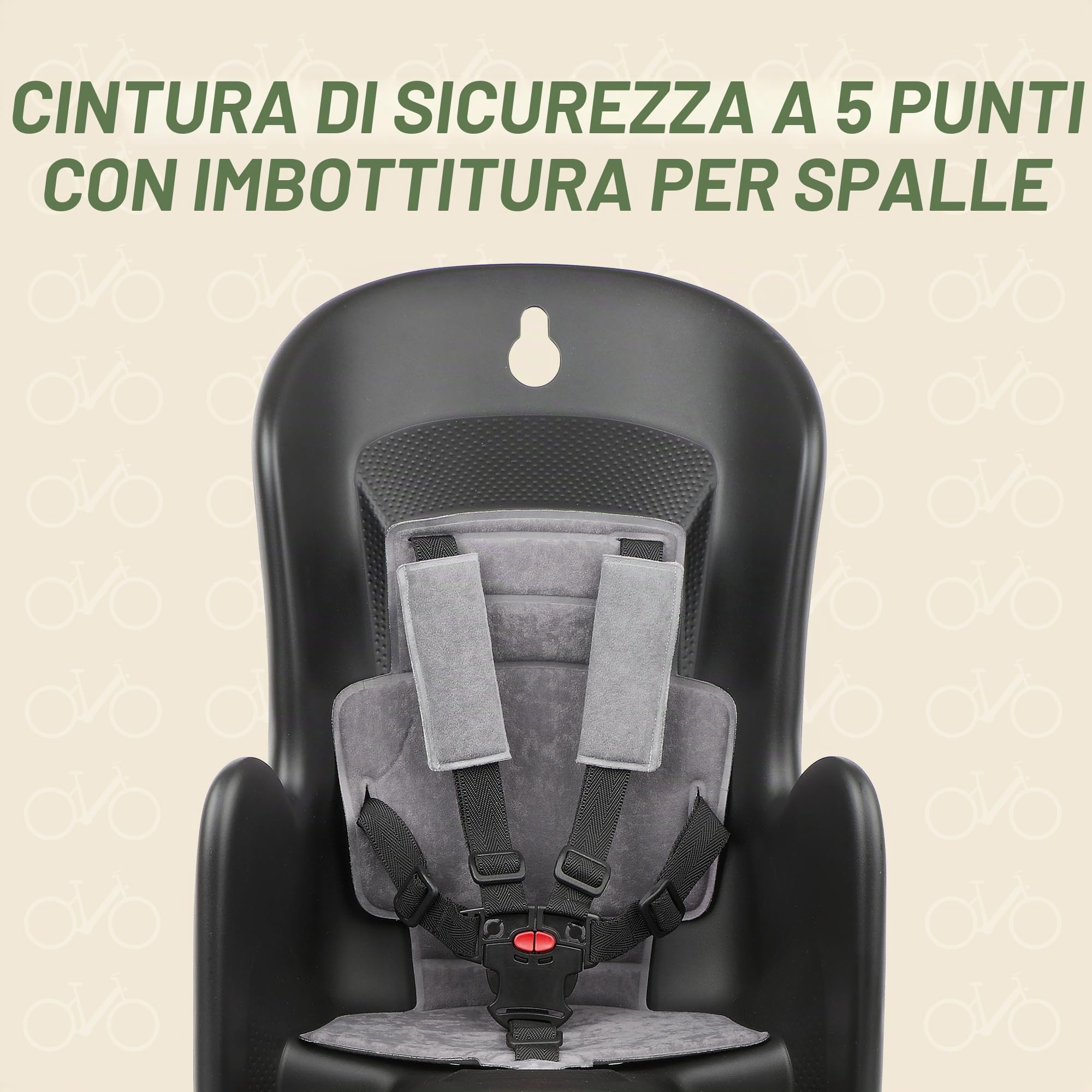 Polisport Seggiolino da bicicletta per bambini Bilby RS Nero