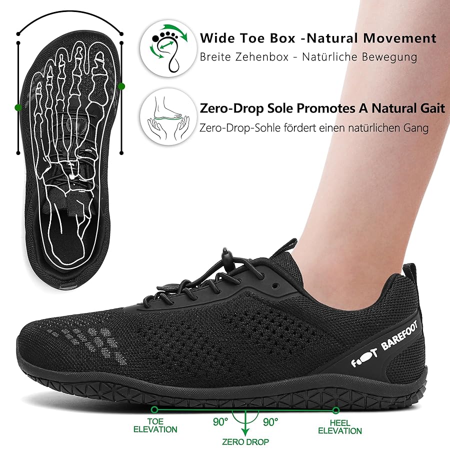 Wizshoe Barfußschuhe Unisex - Zero-Drop Mit Breiter Zehenbox Für Natürliches Laufen