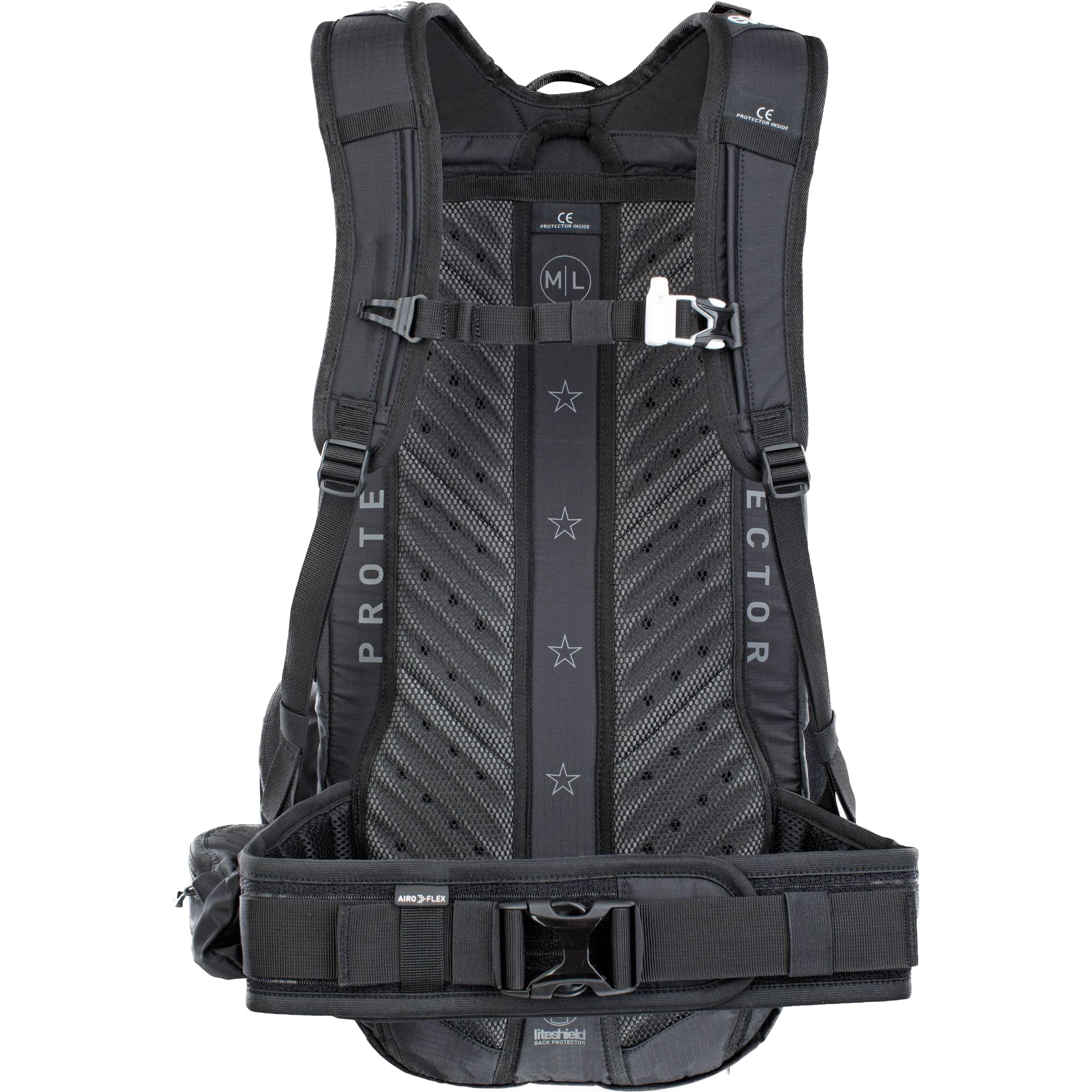 EVOC Fr Trail E-ride sac à dos protecteur pour e-mountain bikes (compartiment batterie séparé, LITESHIELD BACK PROTECTOR, LITESHIELD SYSTEM AIR ventilation) Mixte (lot de 1)