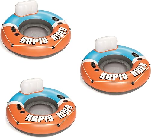 Bestway CoolerZ Rapid Rider - Tubo inflable, naranja (paquete de 3)