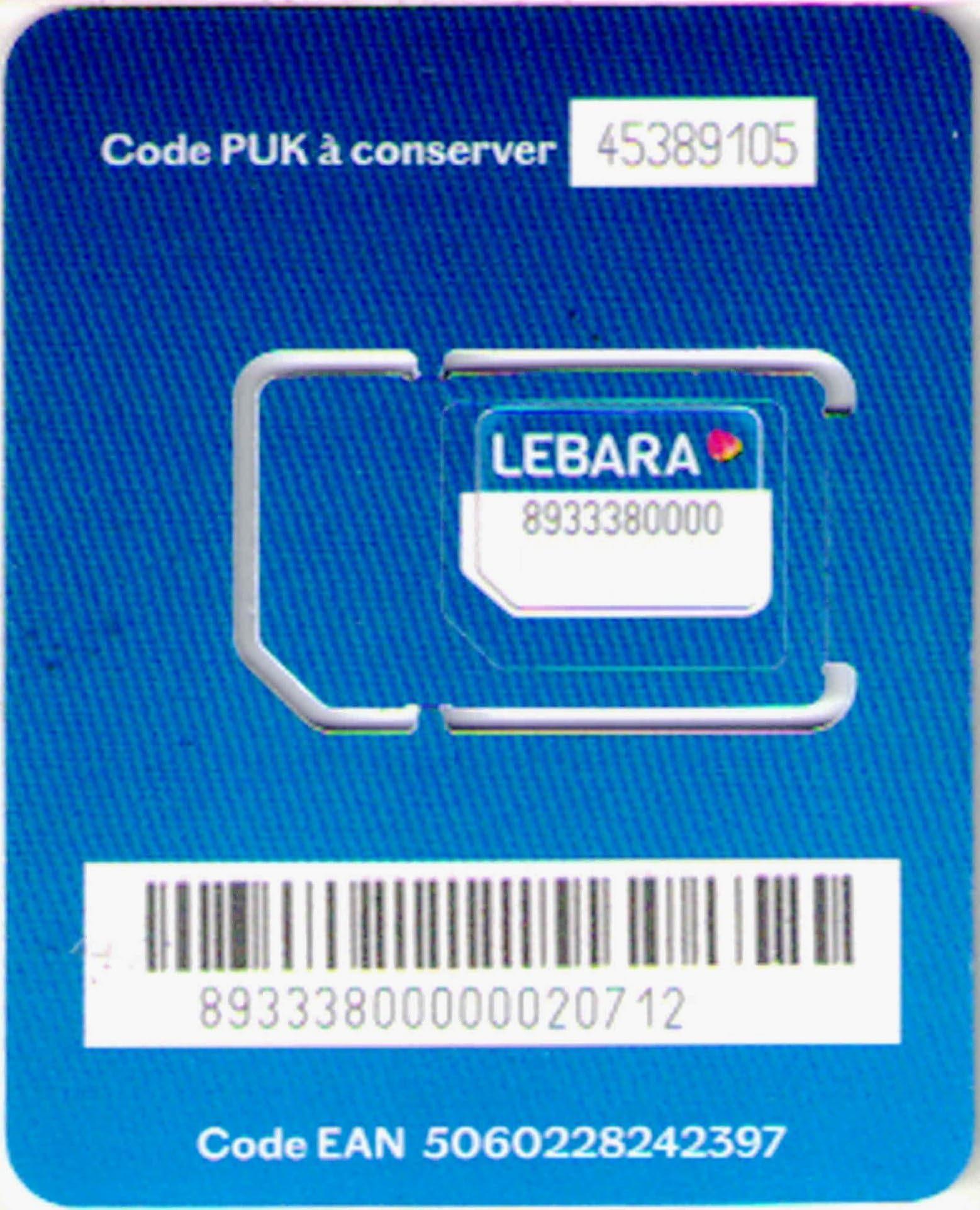 Lebara France Local Card with Unlimited Local Calls & Data* (Unlimited Local Call + 6GB Data)