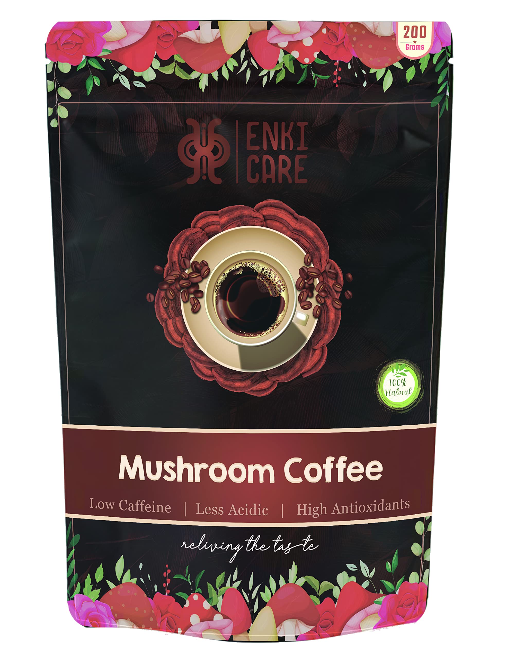 Buy Enki’s Mushroom Coffee powder 100 Vegan & Natural with zero