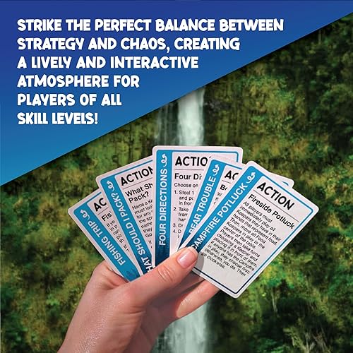 Miniatura 7 de Looney Labs - Juego de cartas de camping Fluxx - Diversión de verano, aventura al aire libre, perfecto para viajes de campamento familiares y noches