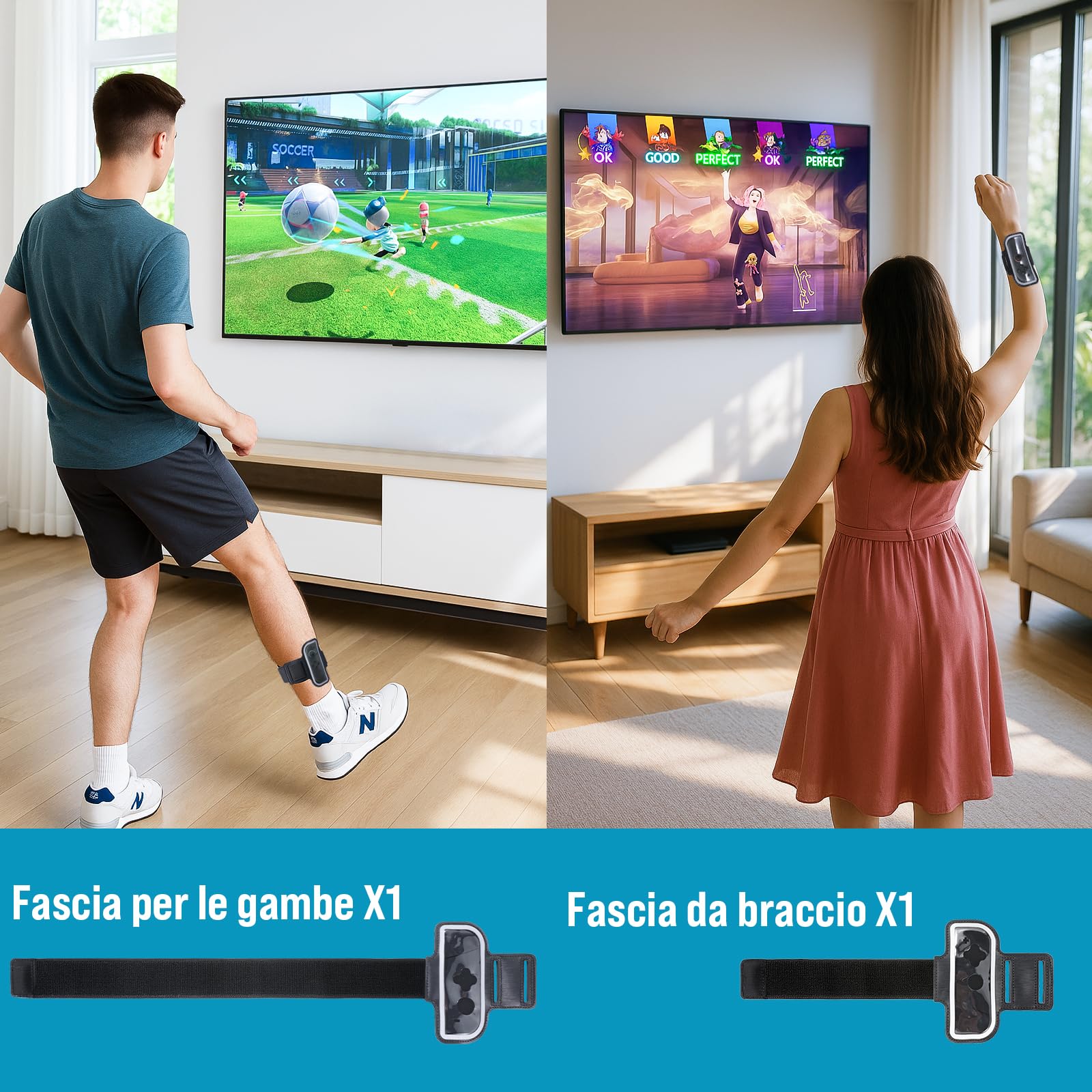 LONGYI Switch 2 Set di Accessori Sportivi per Switch 2, 12 in 1 Pacchetto di Accessori Sportivi per JoyCon, Accessori per Giochi Sportivi per Famiglie con Mazze da Golf, Racchette da Tennis