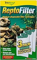 Tetra ReptoFilter Medium Filter Cartridges 3-Pack - Crystal Clear Water for Turtle, Frog & Reptile Terrariums
