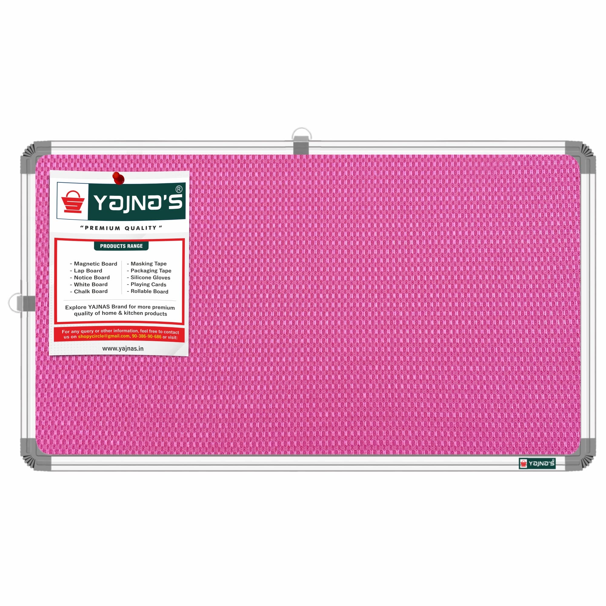 YAJNAS® Premium Material 28x41 Centimeter Pink Color Notice Board/Pin-up Board/Soft Board/Bulletin Board/Pin-up Display Board for Home, Office & School (Pink, 28x41 Centimeter)-image-8