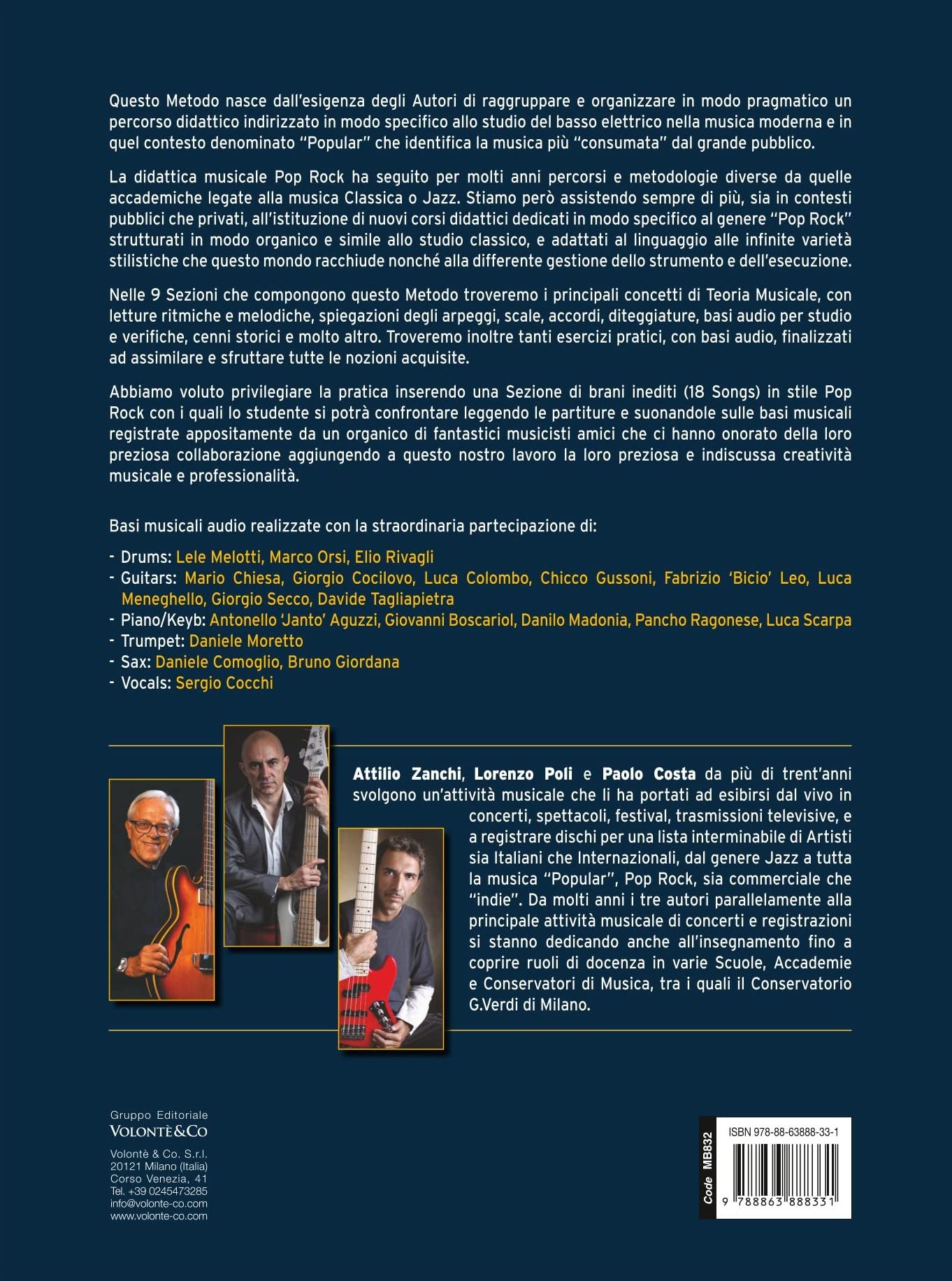 Tecnica e linguaggio del bassista. Corso teorico pratico a indirizzo pop rock. Con File audio per il download