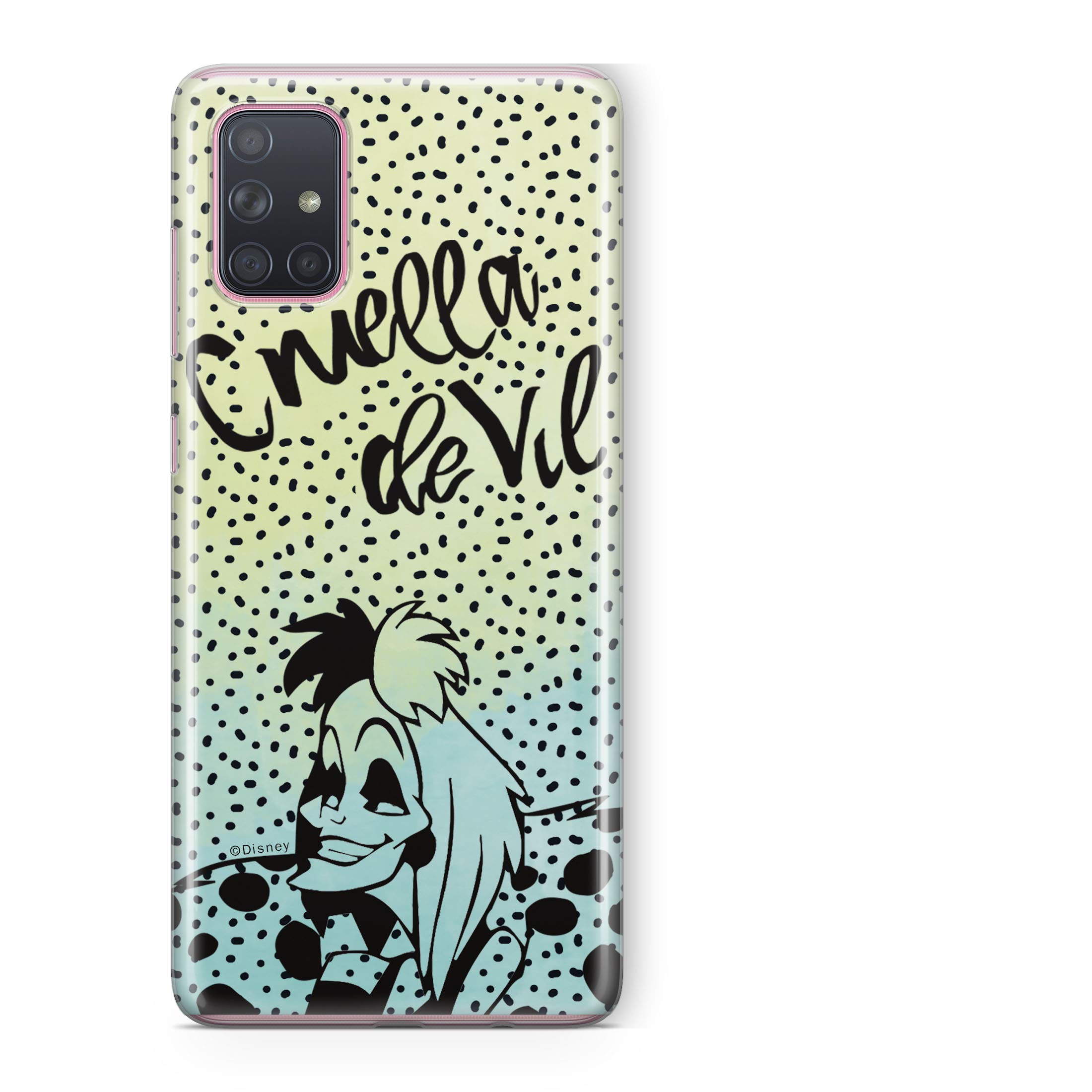 ERT GROUP mobile phone case for Samsung A71 original and officially Licensed Disney pattern Cruella 002 optimally adapted to the shape of the mobile phone, case made of TPU