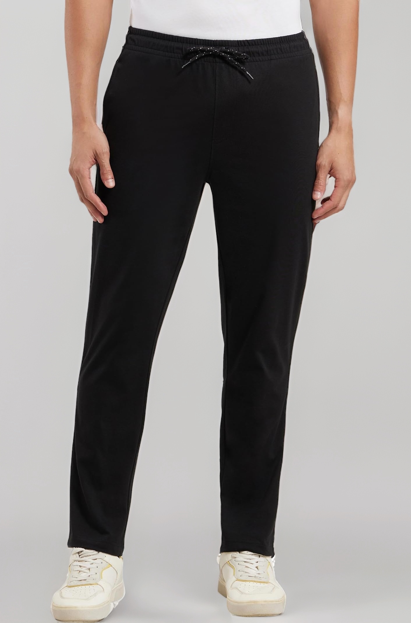 Jockey 9500 Men's Super Combed Cotton Rich Regular Fit Mid Rise Trackpants with Side Pockets