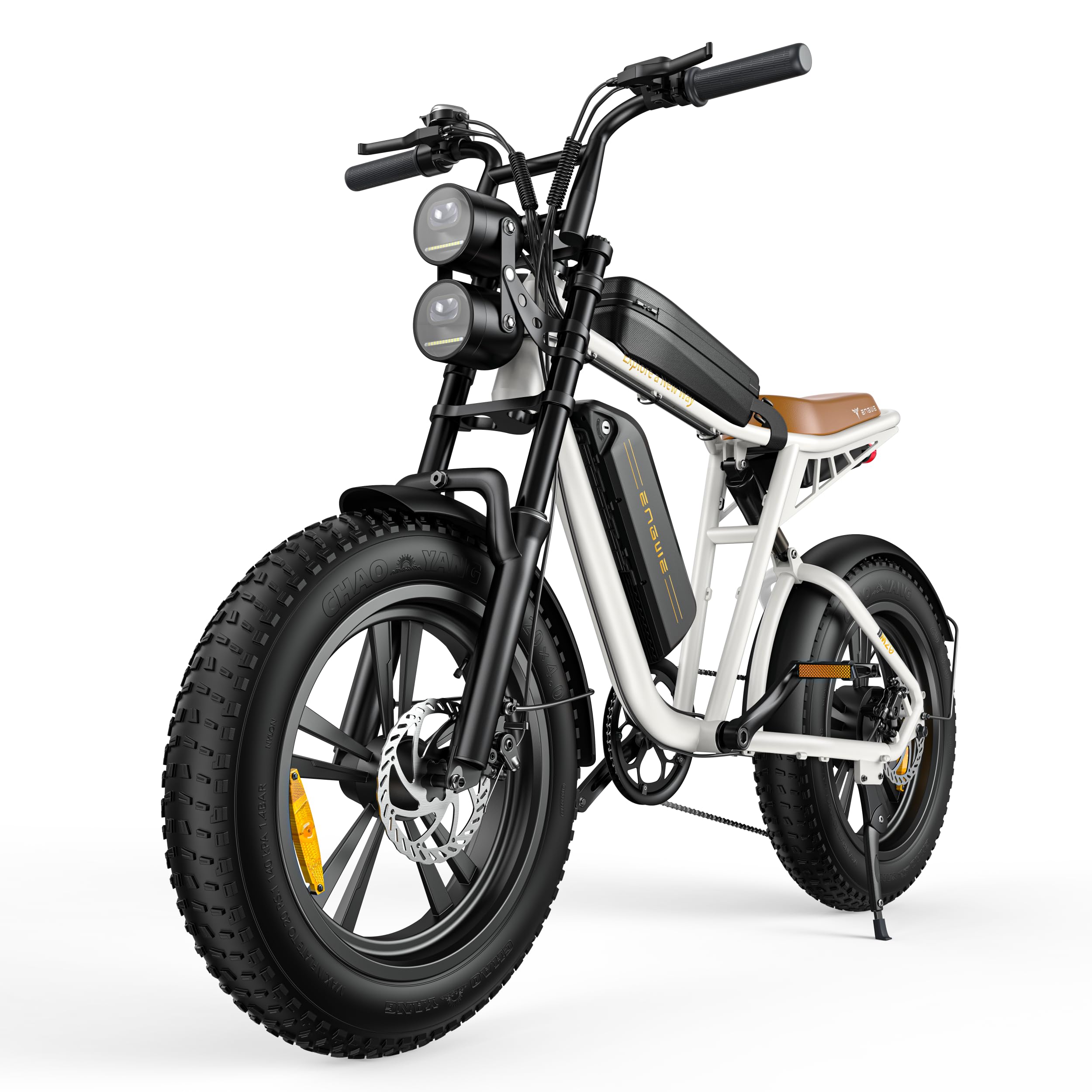 ENGWE Off-Road-M20-Ebikes for Adults - 20" Fat Tire E Motorcycle 48V13A Removable Battery Full Suspension Bikes Shimano 7 Speed (UK Warehouse)