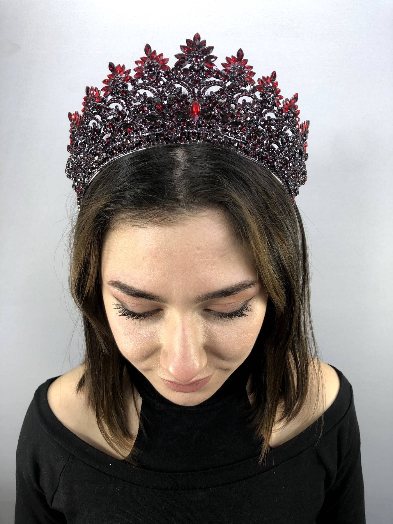 Hobigram Bordo Angela Model Kına Ve Gelin Tacı