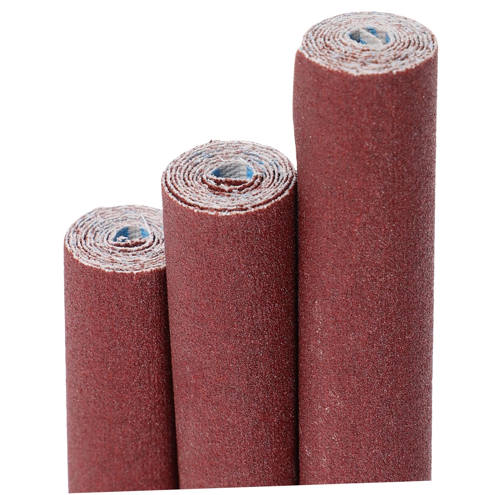 3pezzi Bacchette Tamburo Abrasive in Ferro Nastro Abrasivo Marrone 240 Grit per Levigatura Precisa e Operazione Manuale Comoda per Progetti di Lavoro su Metallo e Legno