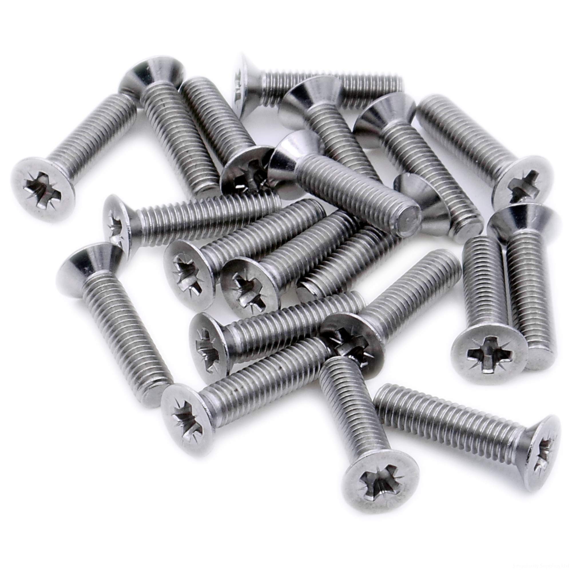 Singularity Supplies M1.6 (1.6Mm X 14Mm) Pozi Countersunk Machine Screw (Bolt) - Stainless Steel (A2) (Pack Of 20)