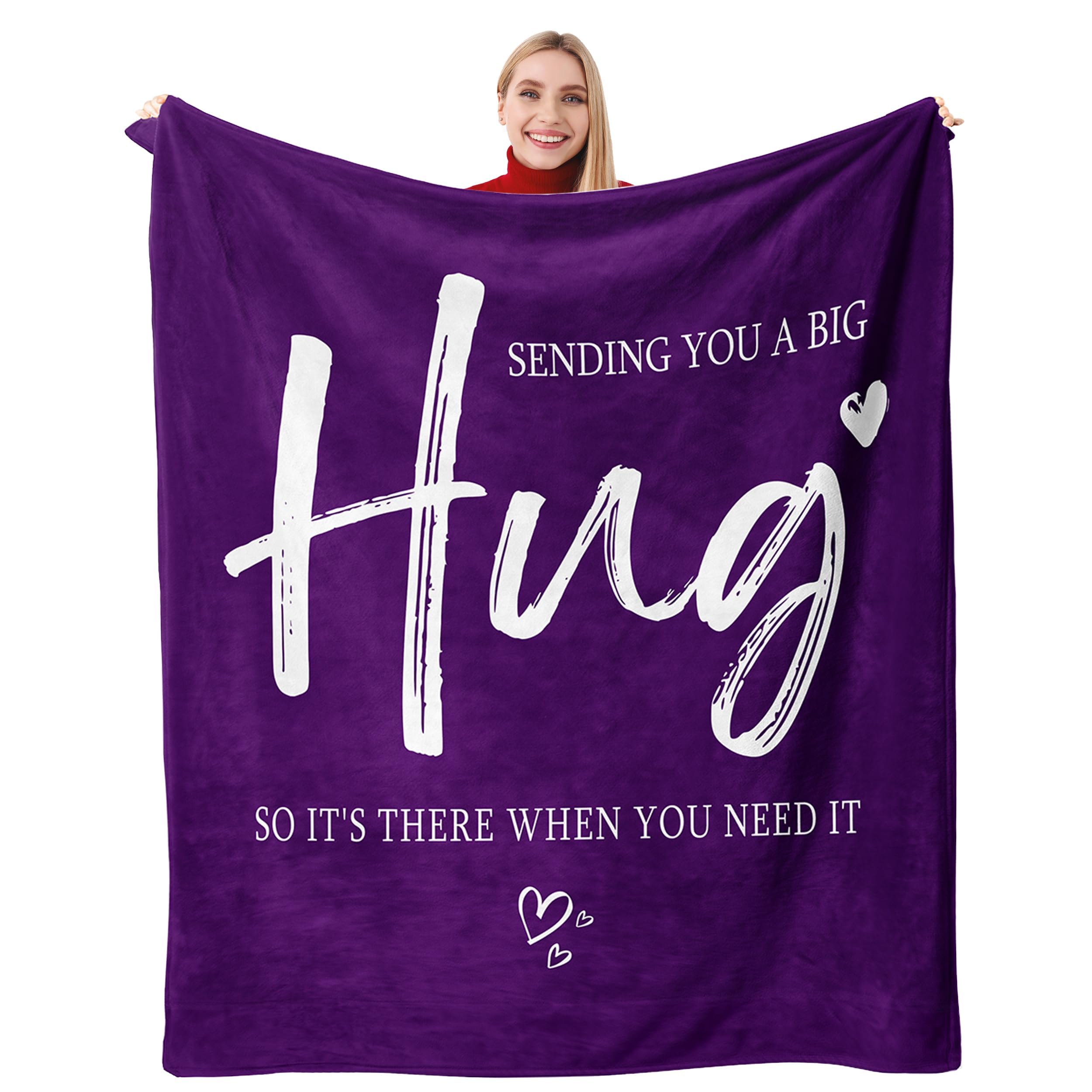 lemzcen Get Well Gifts for Women, Inspirational Gifts for Women, Healing Hug Blanket, Thinking of You Gifts, Sympathy/Breast Cancer Gifts/Feel Better Gifts for Women Men Throw Blanket 60"X50"