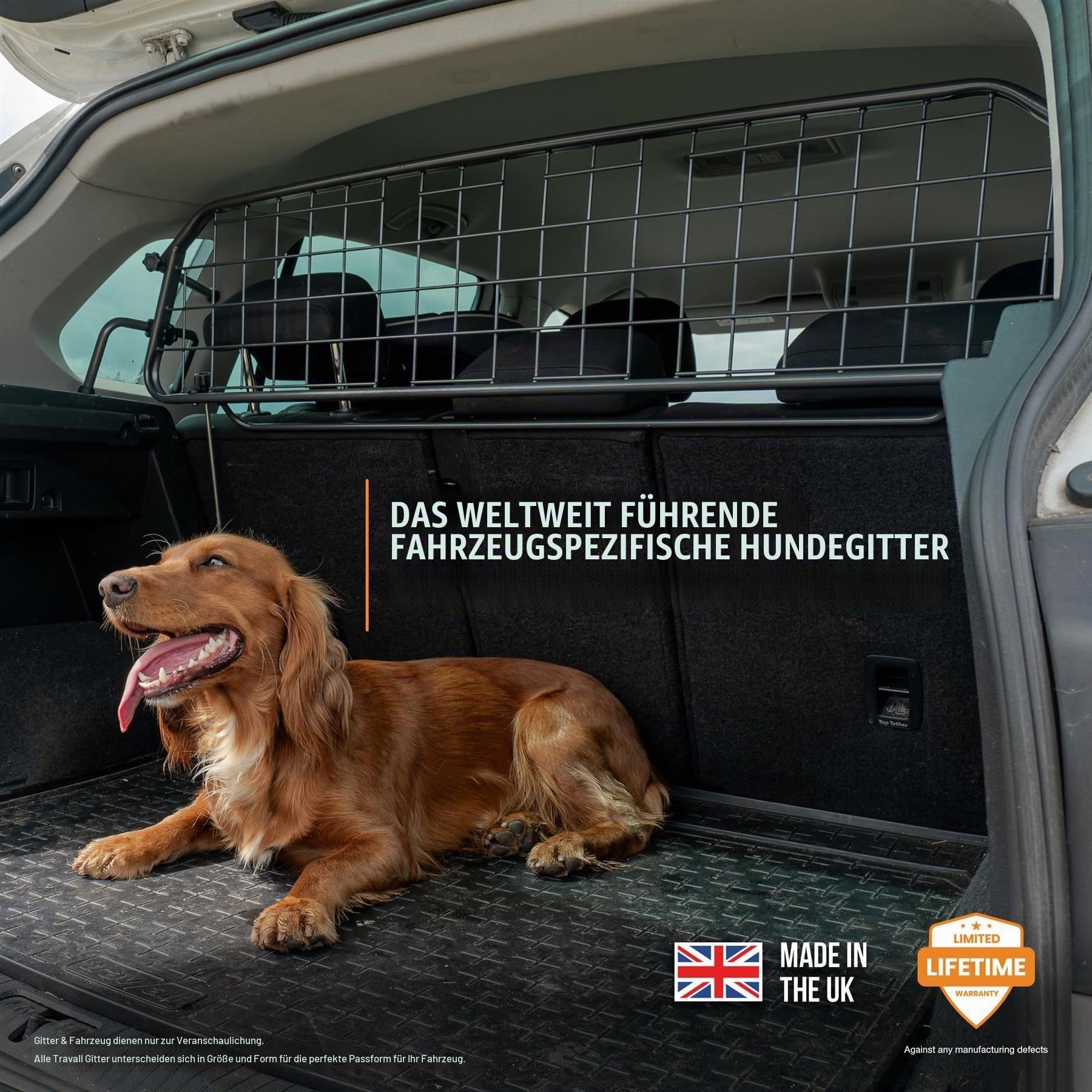 Travall Hundegitter und Trenngitter für Tesla Model Y 2020+, fahrzeugspezifisches Kofferraumgitter aus Stahl zur sicheren Trennung von Hund und Gepäck