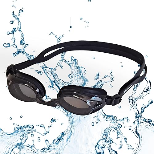 Miniatura 5 de Gafas de natación antivaho para adultos, gafas de natación miopía miopía para visión miopía MS 5000P, color negro