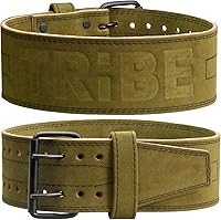TRIBELIFTING 5mm Genuine Leather Weight Lifting Belt - Premium Squat Deadlift Support for Men & Women Strength Training