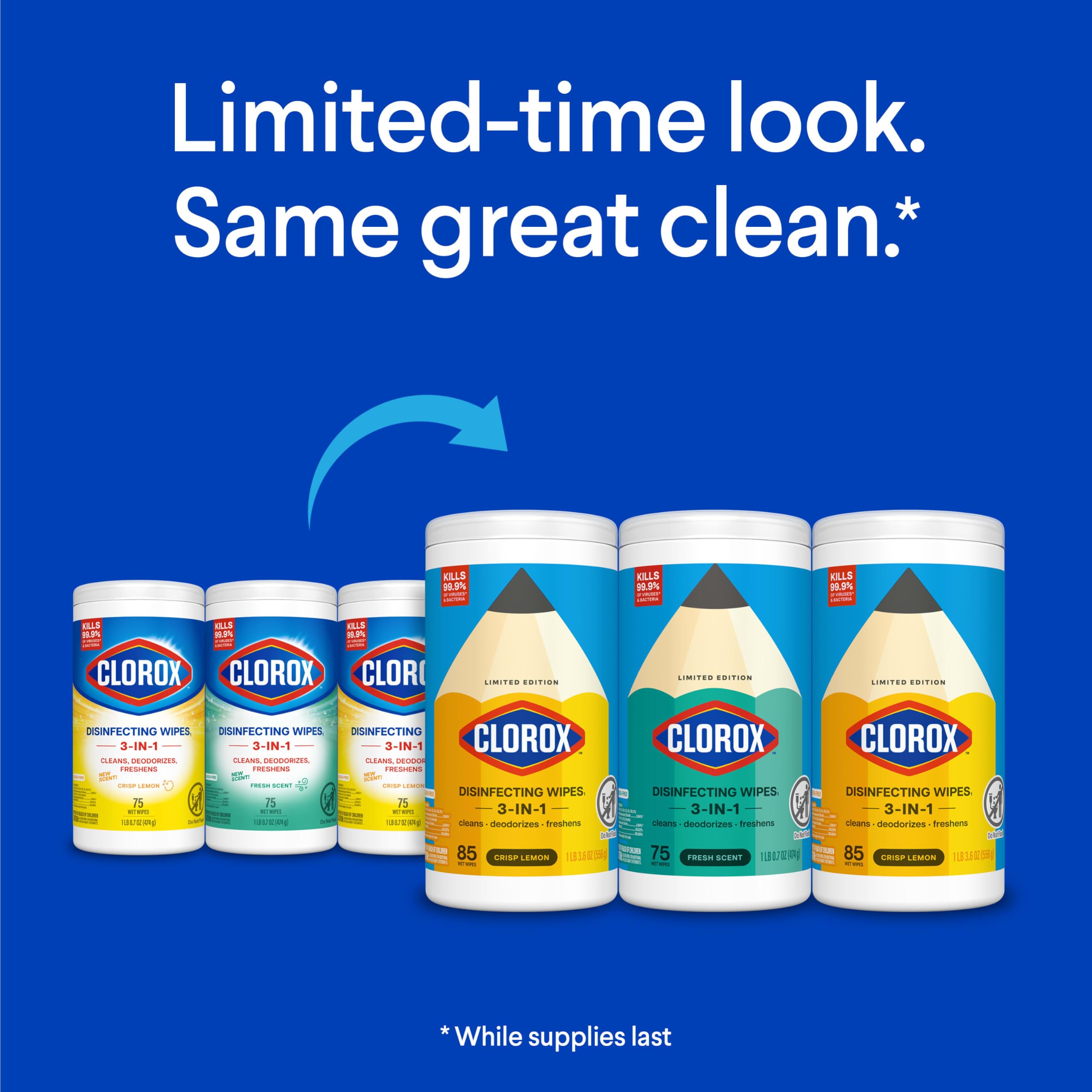75 Count Each Pack of 3 Disinfecting Wipes N561