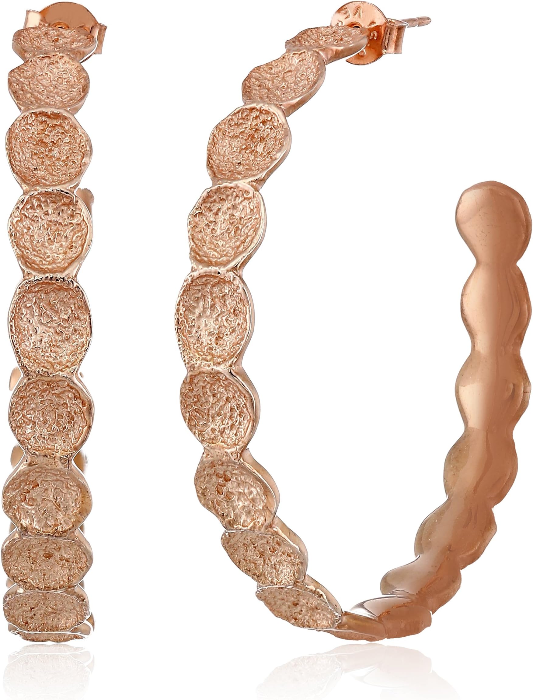 MELINDA MARIA "Pod Collection" Rose Solid Infinity Hoop Earrings