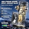 W-KING Bluetooth Speakers - IP67 Waterproof Outdoor Portable Wireless Speaker, 40W HD 360° Illuminated Stereo Surround Sound, Custom EQ and Deep Bass/V5.3/DSP/24H/TF/AUX, Dustproof, For Shower, Camping