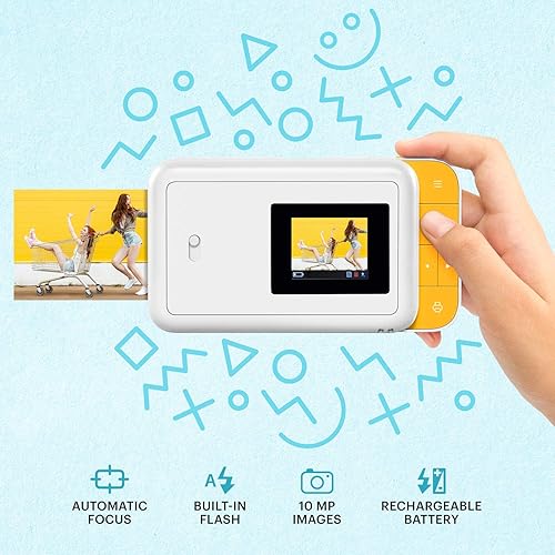 Miniatura 5 de KODAK Smile Instant Print - Kit de álbum de recortes (blancoamarillo) con estuche suave