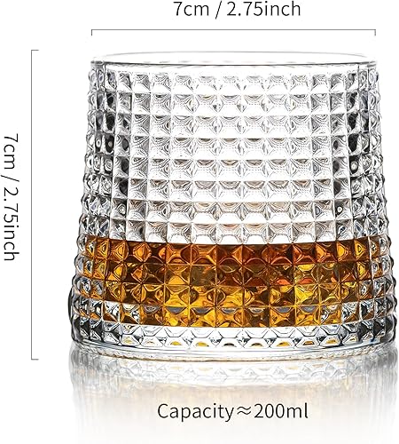 Miniatura 8 de Vasos de whisky de 6 onzas, juego de 3 a la antigua, bebidas alcohólicas de cóctel bourbon, vasos de whisky a la antigua (rayas verticales)