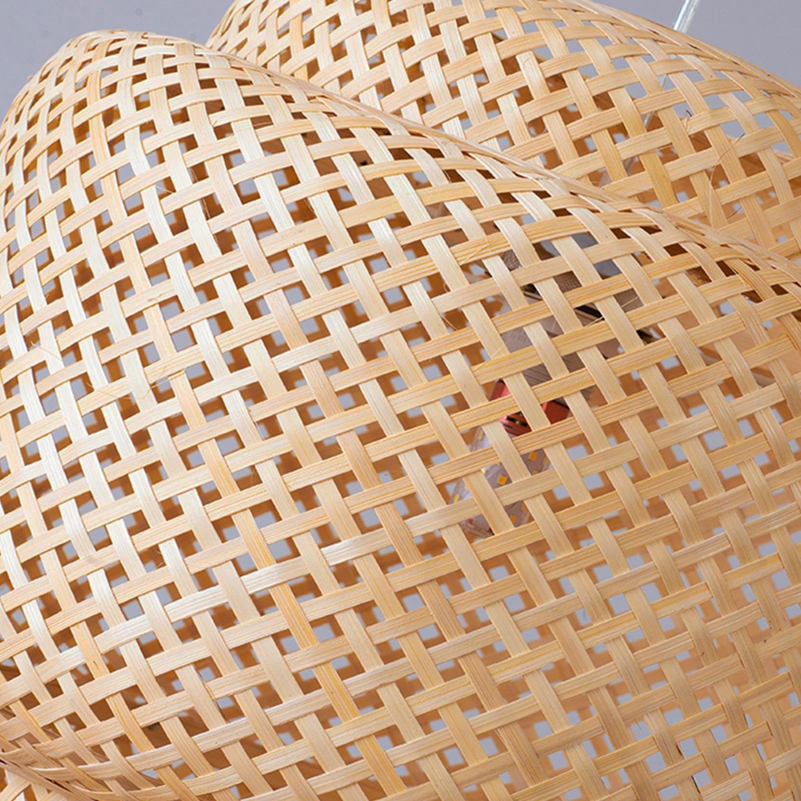 Yeeda Lampadario in bambù Intrecciato A Mano - Lanterna A per Camera da Letto e Sala da Pranzo