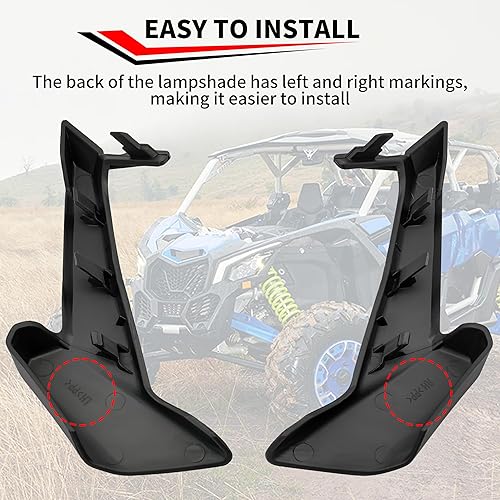 Miniatura 5 de Cubiertas de faros delanteros para Can Am X3 2017-2024, bisel de cubierta de luz delantera para Can-Am Maverick X3 XDS XRS Max Turbo R 2017-2024,