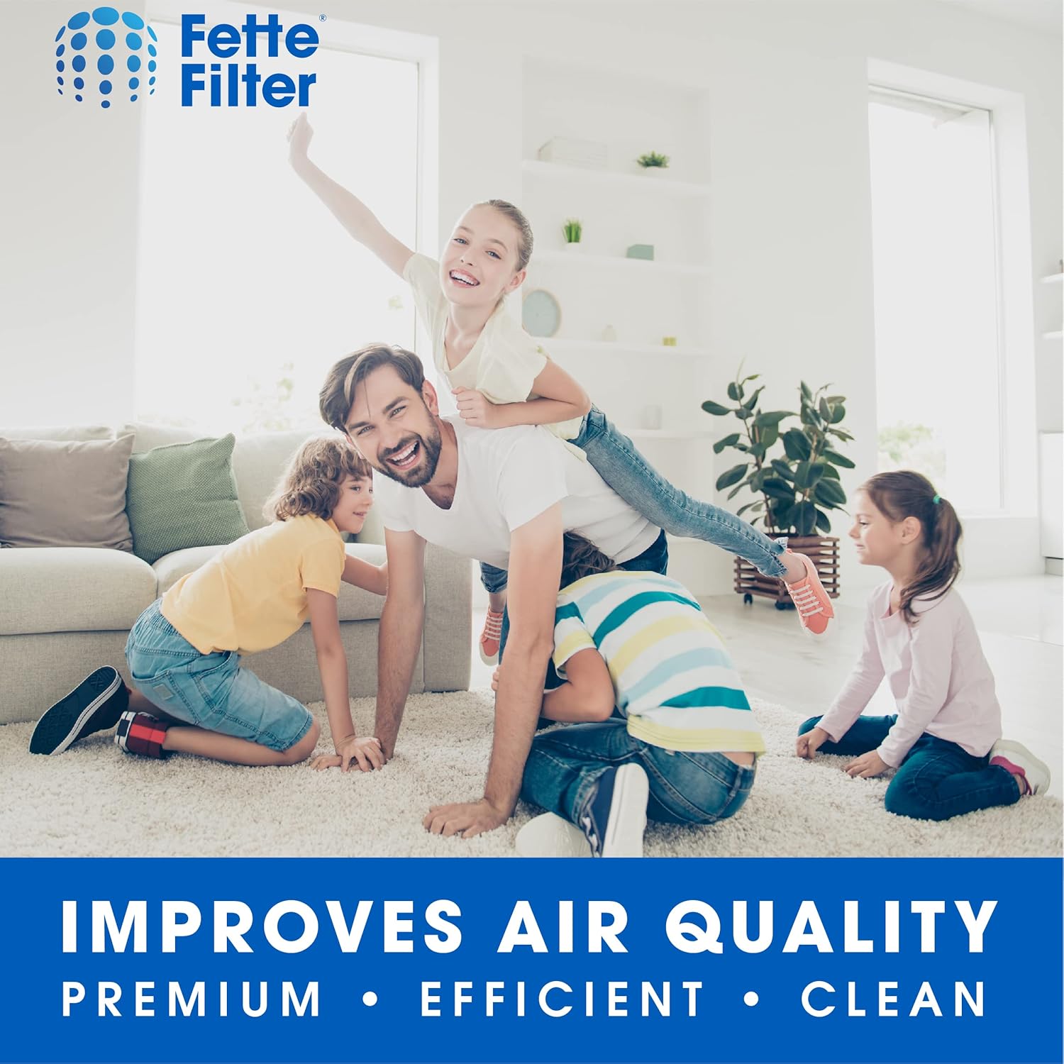 Fette Filter - E-300L Premum True HEPA H13 Replacement Filters Compatible with MOOKA and MOOKA FAMILY E-300L Air Purifiers for Home Large Room - 2-Pack of 3-in-1 High-Efficiency. - Image 6