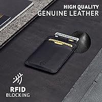 Vista 39 de Vaultskin CHELSEA - Cartera de piel delgada con bloqueo RFID para hombre, tarjetero minimalista con bolsillo frontal rojo carmín