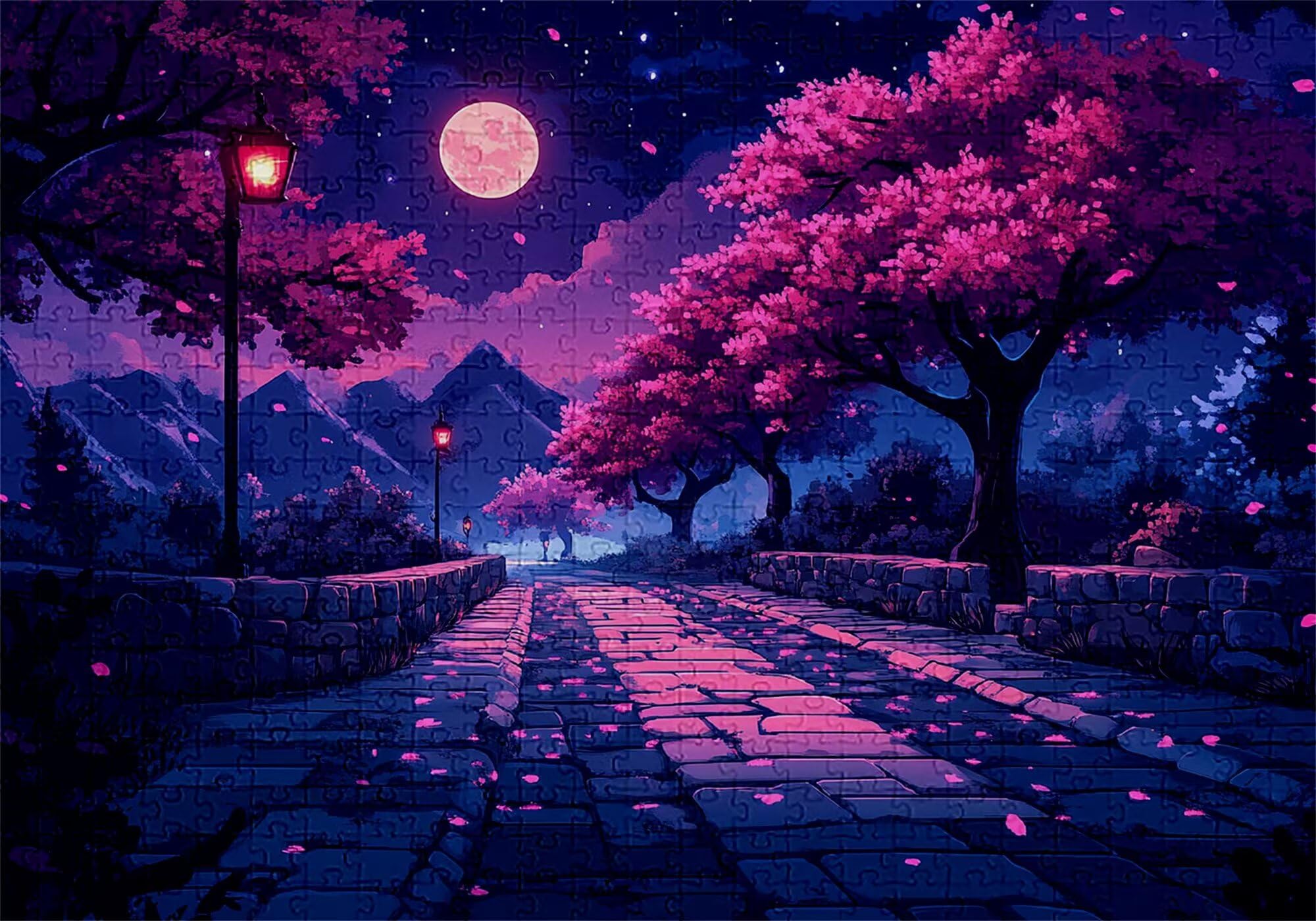 Puzzle 3000 elementów księżyc puzzle dla dorosłych góry 122 x 81 cm unikalne rzemiosło klasyczne 3D drewniana układanka do rodzinnych gier biznesowych, układanka zrób to sam do dekoracji ścian domu