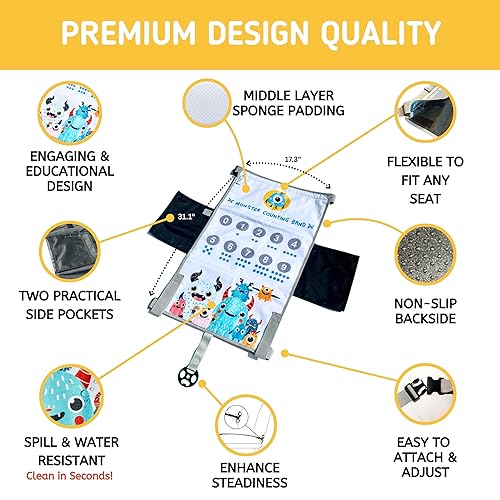 Miniatura 3 de Kit esencial de viaje de 3 piezas eleva la comodidad de viaje de tu hijo con el extensor de asiento de avión para niñoscama de avión